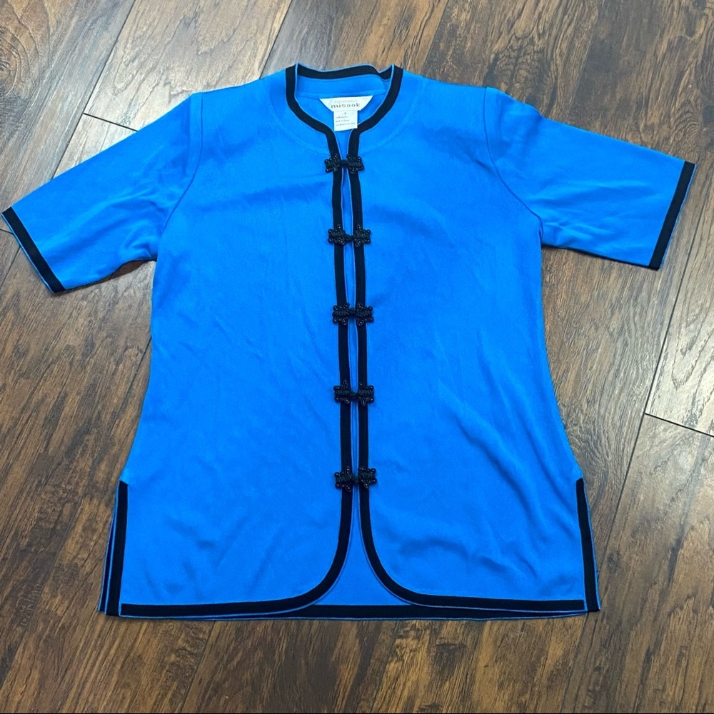 Misook Button Down Blouse Top Size Small Vintage - image 1